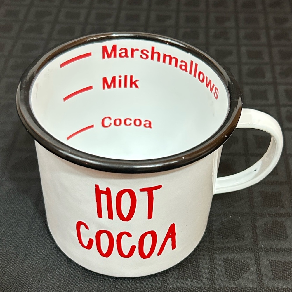 Hot Cocoa Enameled Metal Mug